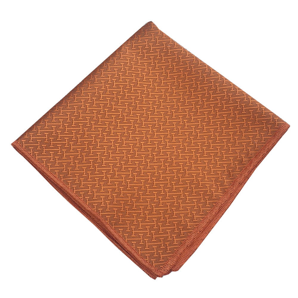 Burnt Orange Bar Texture Pocket Square