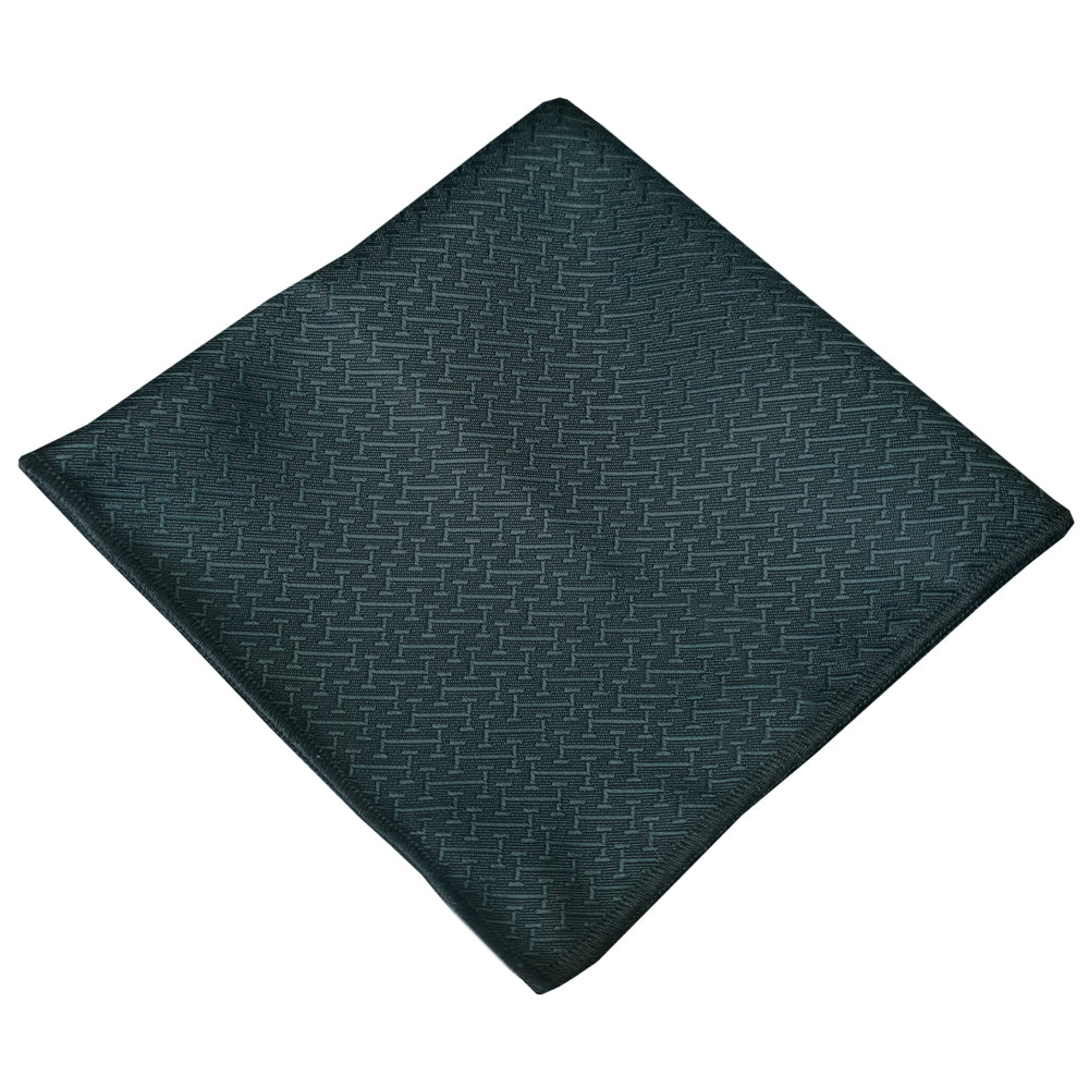 Dark Green Bar Texture Pocket Square