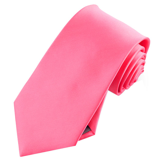 Mens Bright Hot Pink Tie