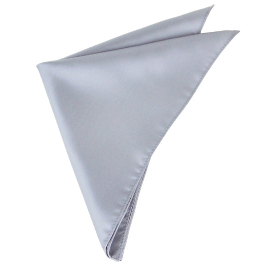 Mens Mid Silver Pocket Square