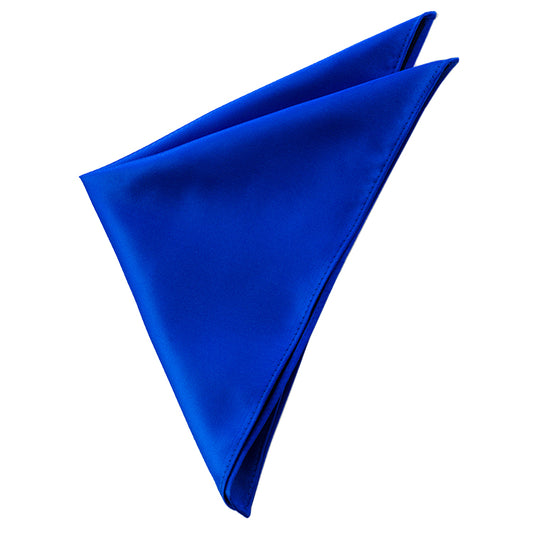 Mens Royal Blue Plain Pocket Square