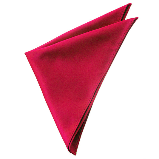 Mens Scarlet Red Pocket Square Handkerchief